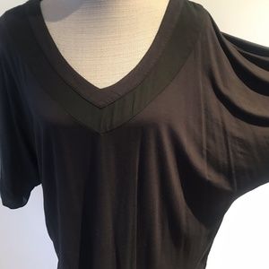 Black Jersey Tunic Top